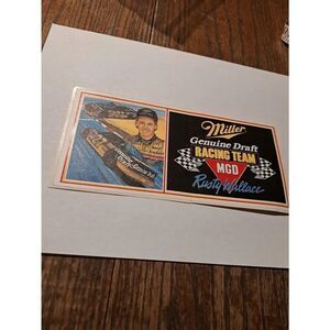 Vintage Rusty Wallace Fan Club Miller Nascar Bumper Sticker Race Car Mancave